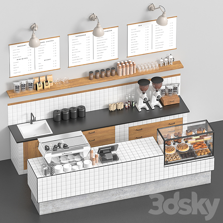 Coffeeshop 3DS Max Model - thumbnail 2