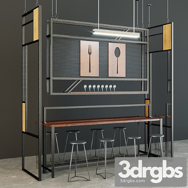 Coffeeshop bar 3dsmax Download - thumbnail 1