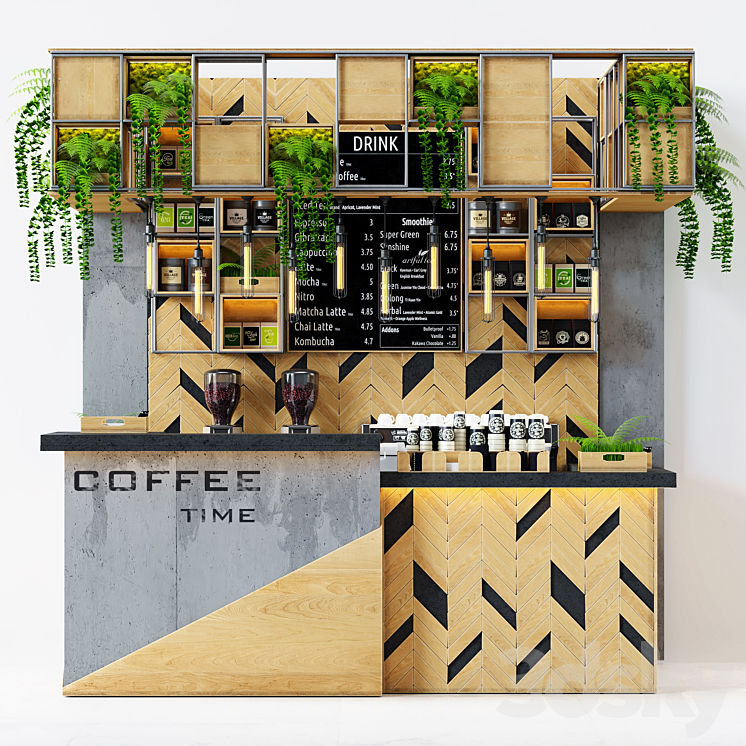 Coffeeshop Loft 2 3DS Max - thumbnail 1