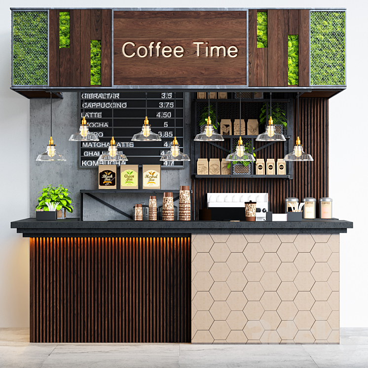 Coffeeshop loft 3DS Max - thumbnail 1