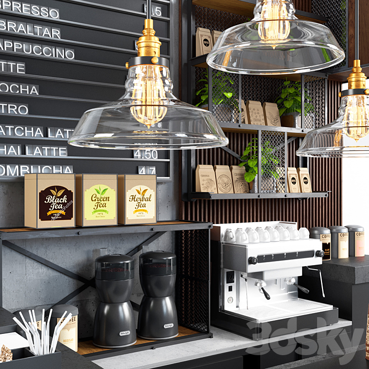 Coffeeshop loft 3DS Max - thumbnail 2