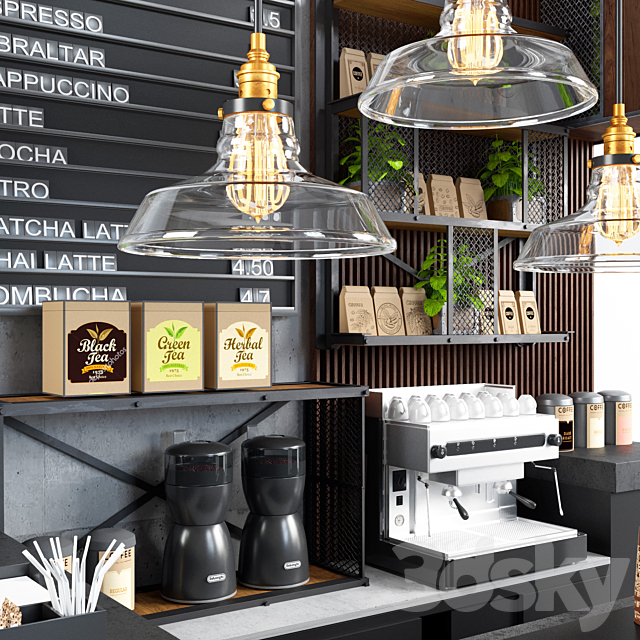 Coffeeshop loft 3DSMax File - thumbnail 2