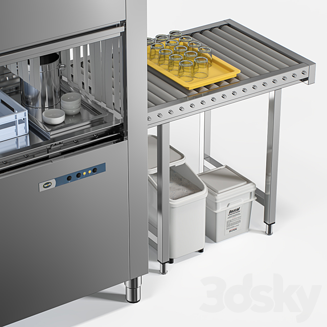 Conveyor dishwasher APACH ARC 100 3DSMax File - thumbnail 4