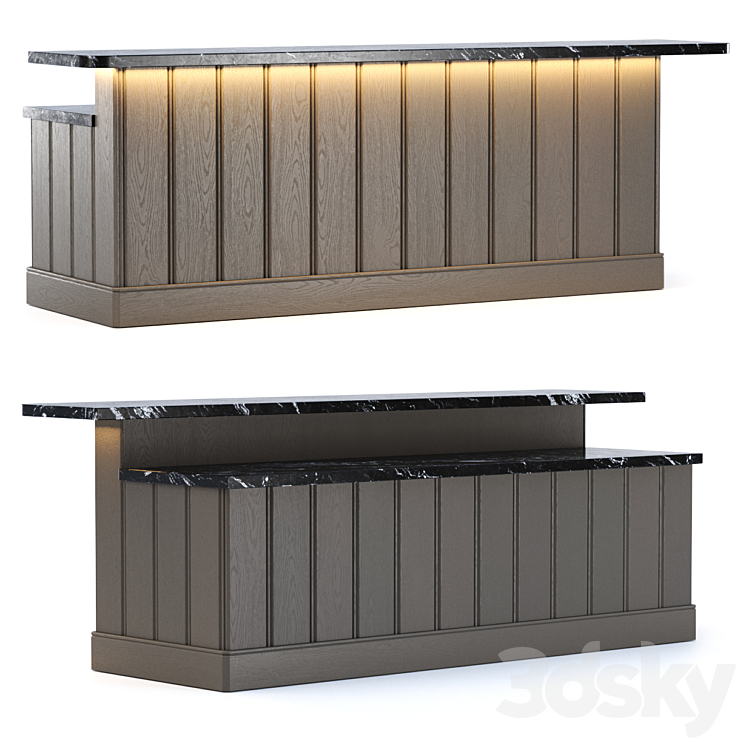 Ebbi bar counter EC11 \/ Bar counter 3DS Max Model - thumbnail 2