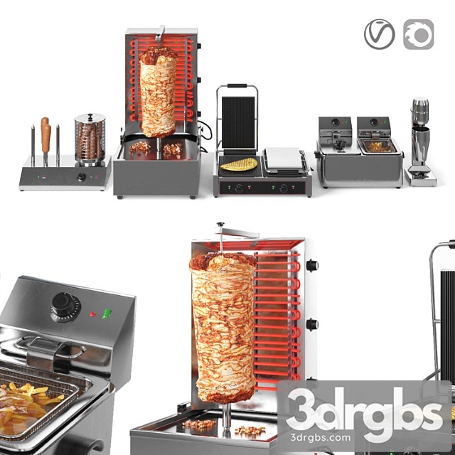 Equipment for Doner Cafe 3dsmax Download - thumbnail 1