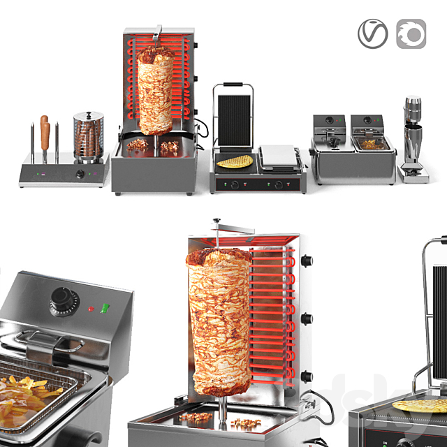 Equipment for Doner Cafe 3DSMax File - thumbnail 1