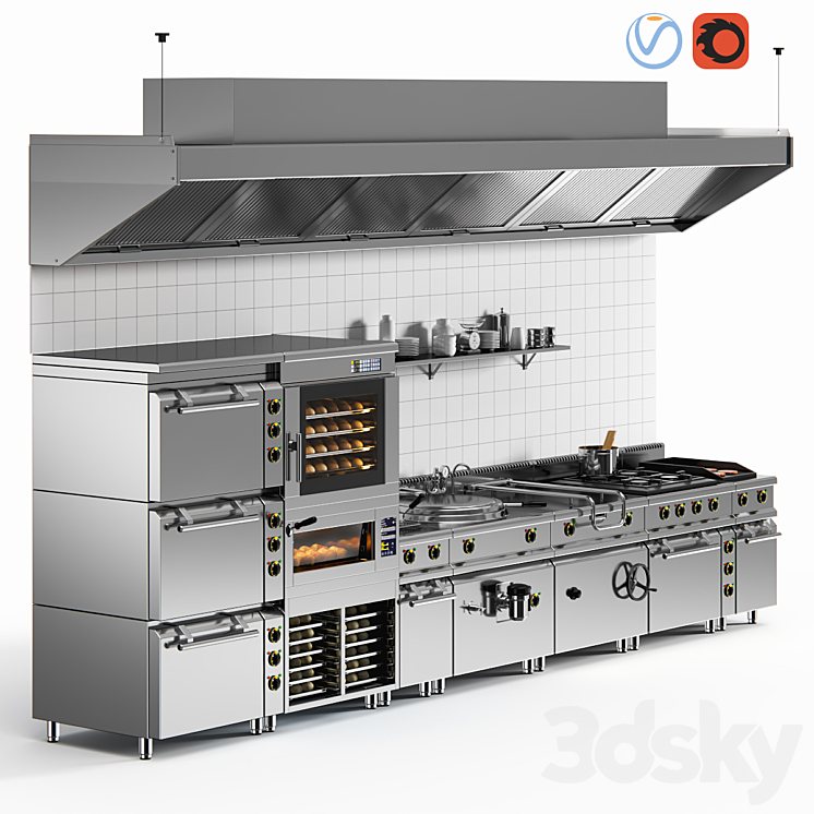 Equipment for restaurants 3DS Max - thumbnail 1