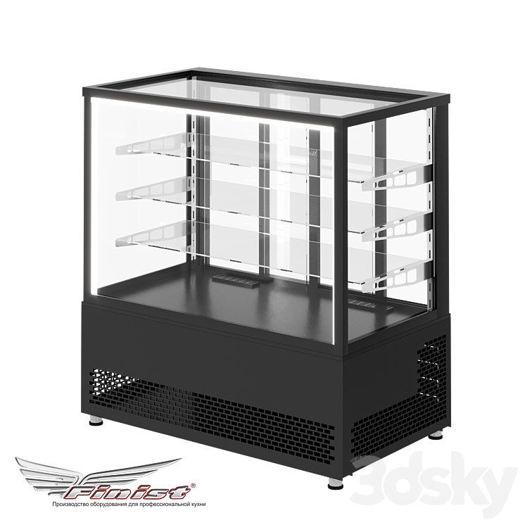 Floor refrigerated display case Finist JOBS 1200x700x1260 3DS Max Model - thumbnail 1