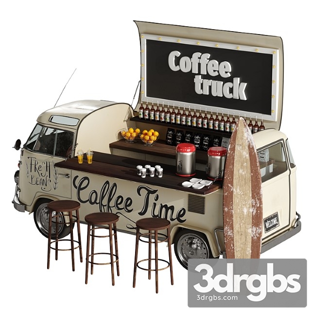 Food Truck Coffee 1 3dsmax Download - thumbnail 1