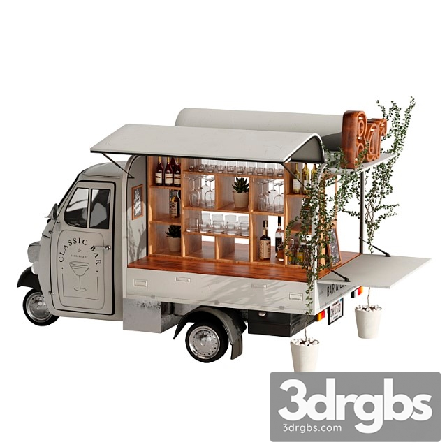 Foodtruck Bar Set 6 3dsmax Download - thumbnail 1