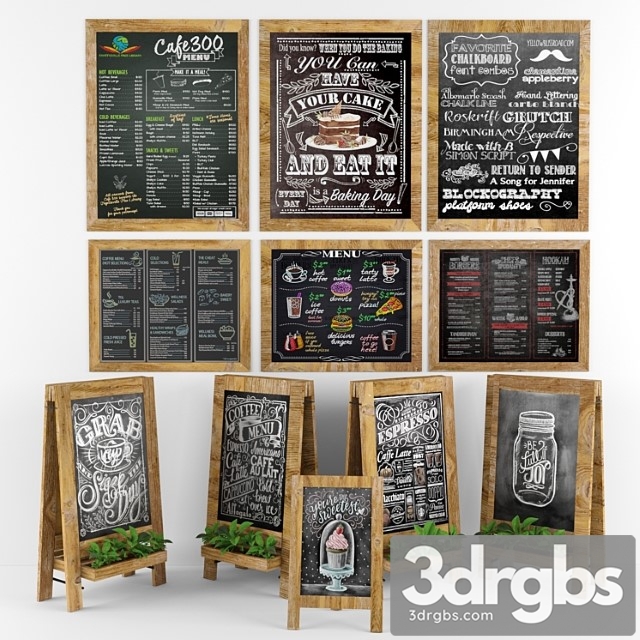 Greenery Chalkboard 03 3dsmax Download - thumbnail 1