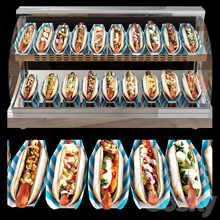 Hot dog bar 3DS Max - thumbnail 1