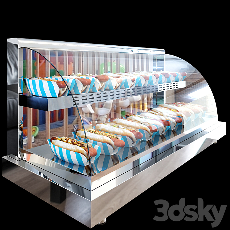 Hot dog bar 3DS Max - thumbnail 2