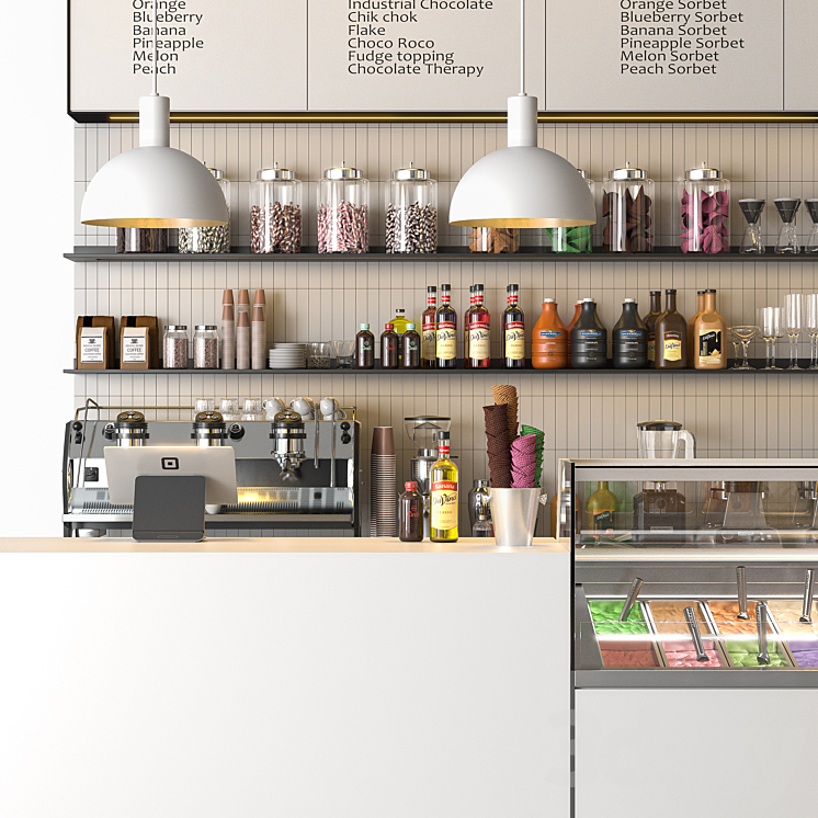 Ice Cream Shop 3DS Max Model - thumbnail 2