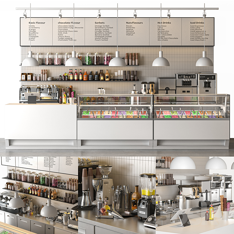 Ice Cream Shop 3DS Max Model - thumbnail 3