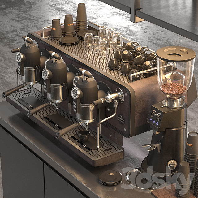 industrial coffee shop 2 3DSMax File - thumbnail 2