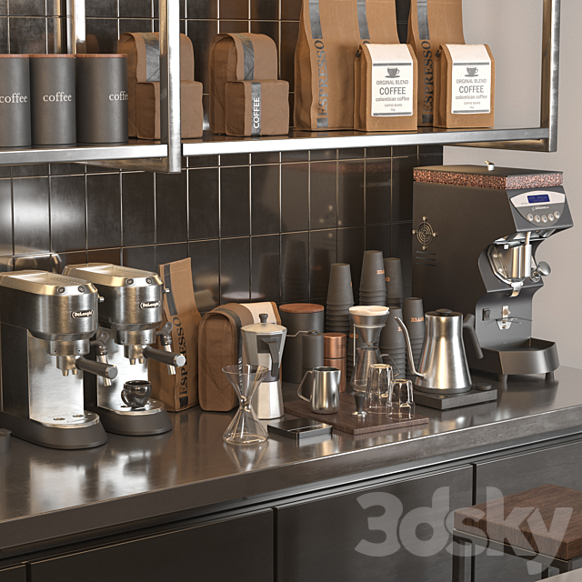 industrial coffee shop 2 3DSMax File - thumbnail 3