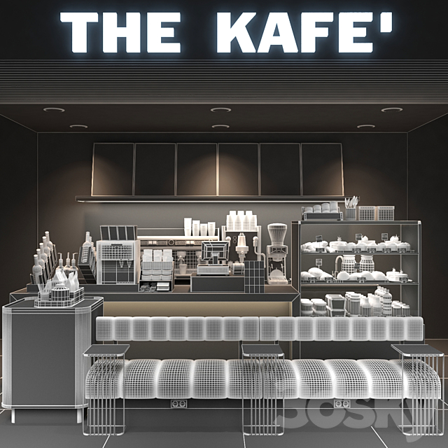 JC Coffee Shop 3 3DSMax File - thumbnail 3