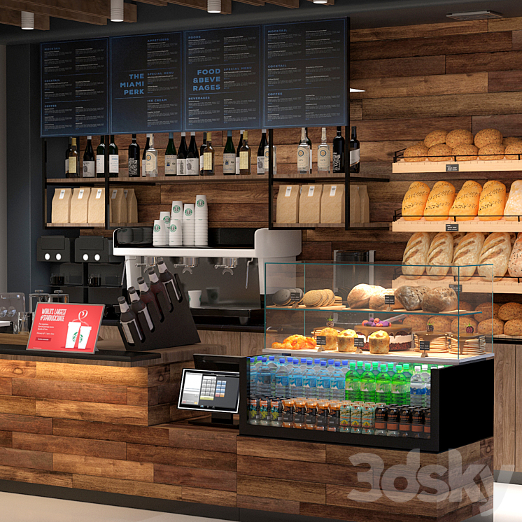 JC Coffee Shop 5 3DS Max Model - thumbnail 2