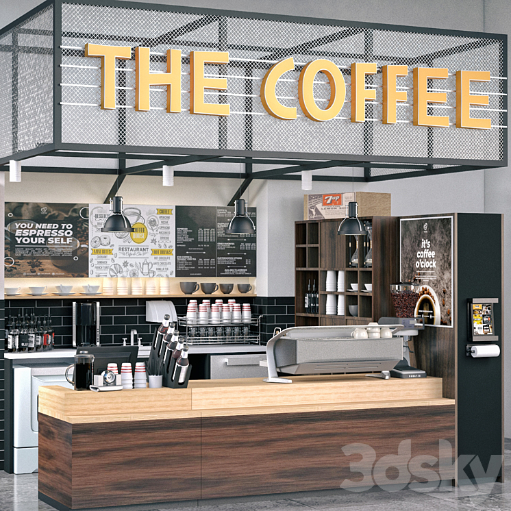 JC Coffee Shop 6 3DS Max - thumbnail 2