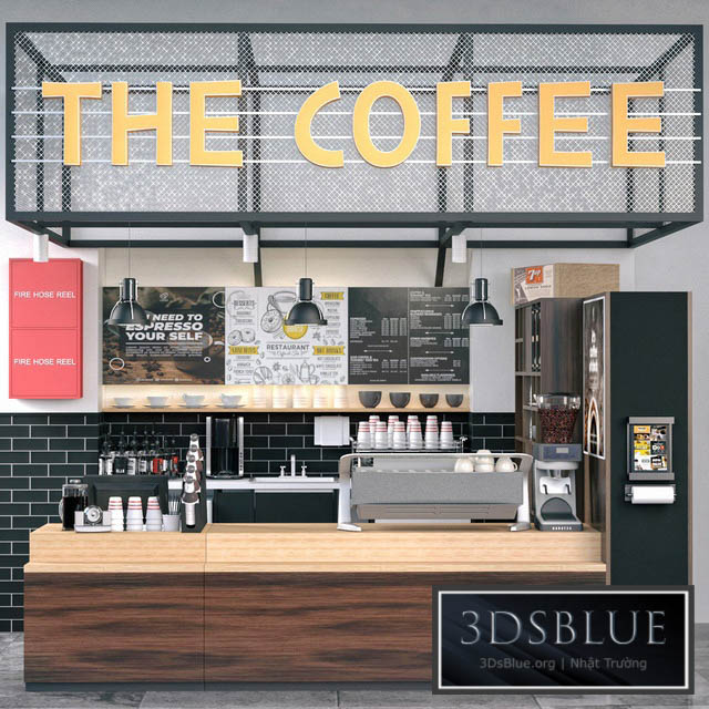 JC Coffee Shop 6 3DS Max - thumbnail 3