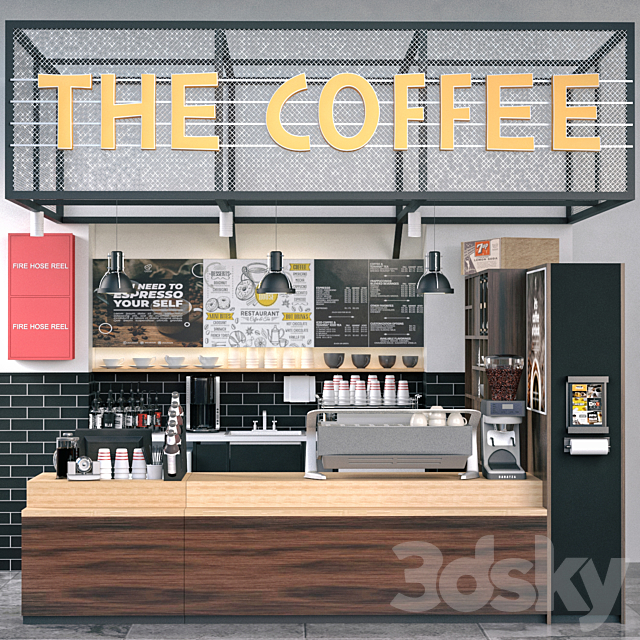 JC Coffee Shop 6 3DSMax File - thumbnail 1