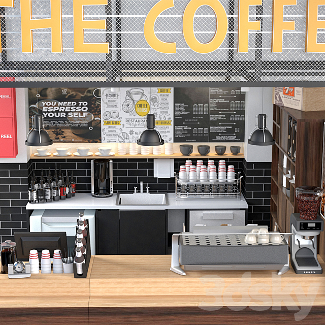 JC Coffee Shop 6 3DSMax File - thumbnail 3