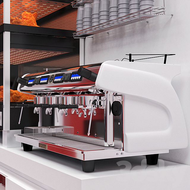 JC Fastfood and Coffee Kiosk 4 3DS Max Model - thumbnail 3