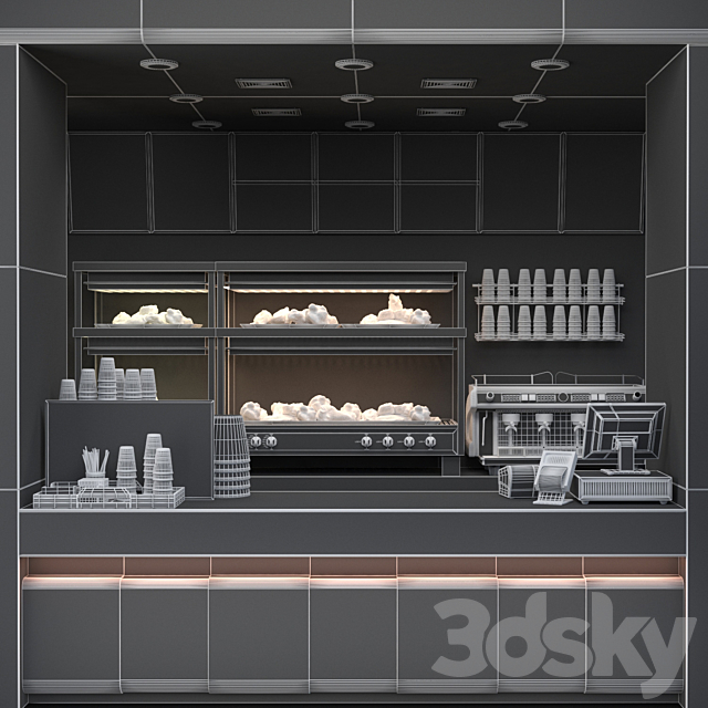 JC Fastfood and Coffee Kiosk 4 3DS Max Model - thumbnail 4