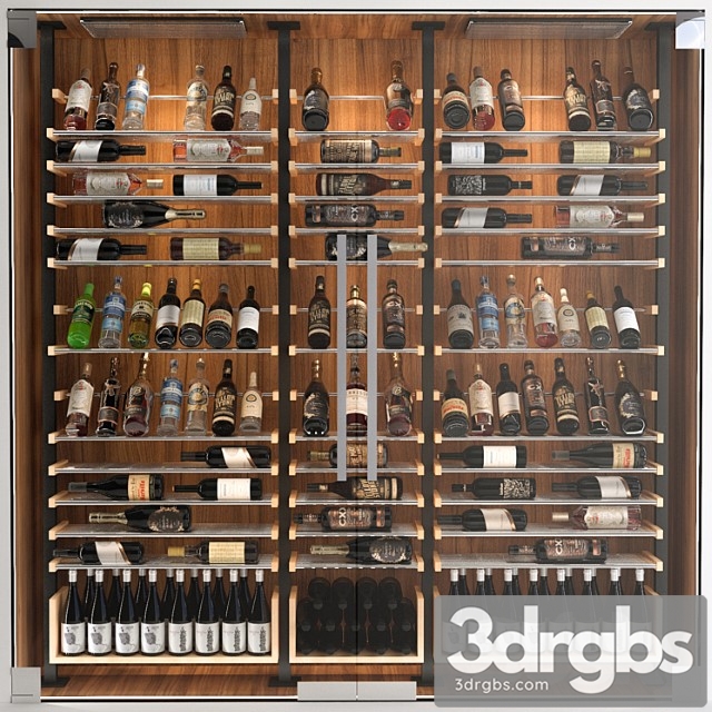 Jc wine cabinet 6 3dsmax Download - thumbnail 1