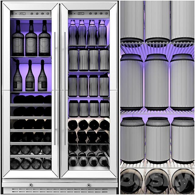 JC Wine Fridge 2 3DS Max Model - thumbnail 3