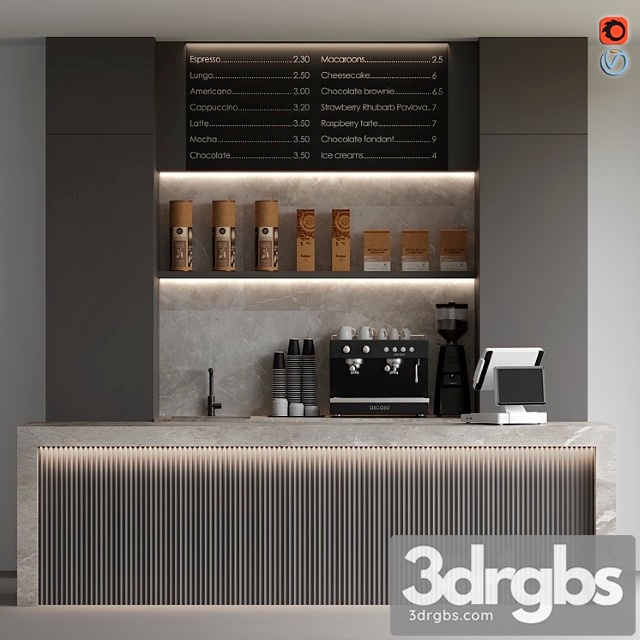 Kafe Kofeinia Coffeeshop 3 3dsmax Download - thumbnail 1