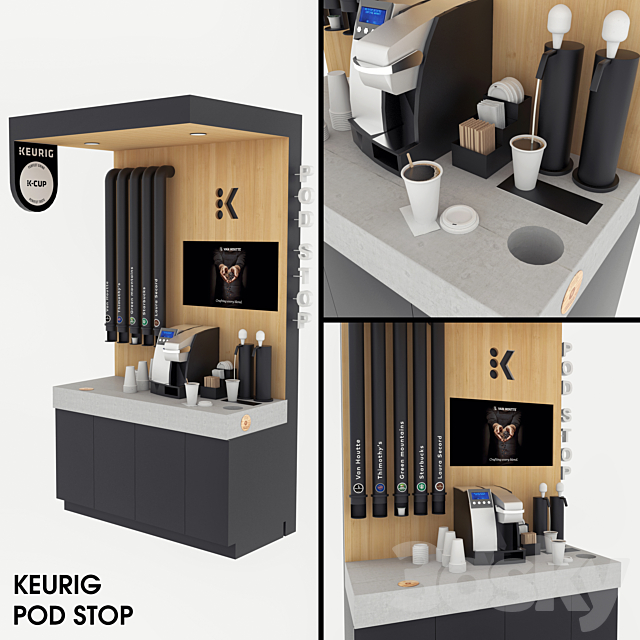 Keurig Pod Stop 1 3ds Max - thumbnail 1