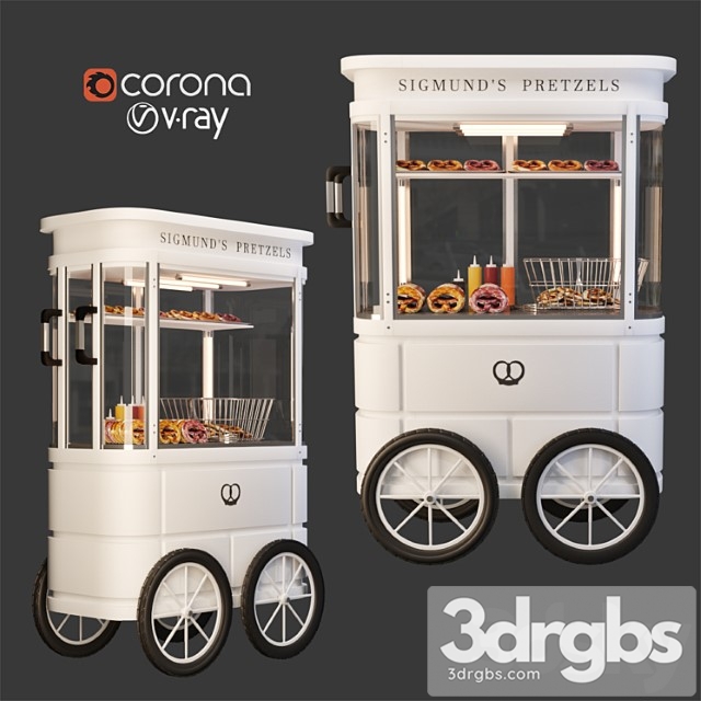 Little pretzel cart 3dsmax Download - thumbnail 1