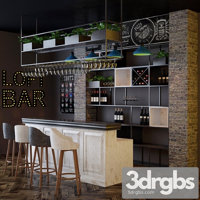 Loft bar collection 2 3dsmax Download - thumbnail 1