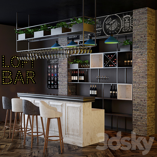 Loft Bar Collection 2 3DSMax File - thumbnail 1