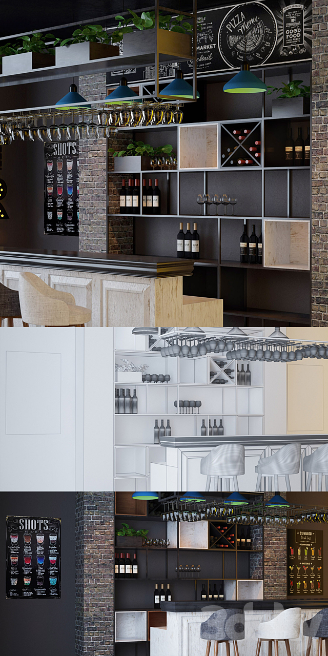 Loft Bar Collection 2 3DSMax File - thumbnail 2