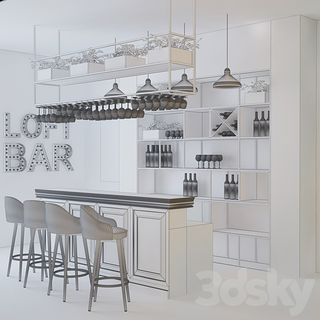 Loft Bar Collection 2 3DSMax File - thumbnail 3