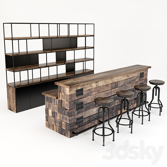 Loft Bar Collection 3 3ds Max - thumbnail 1