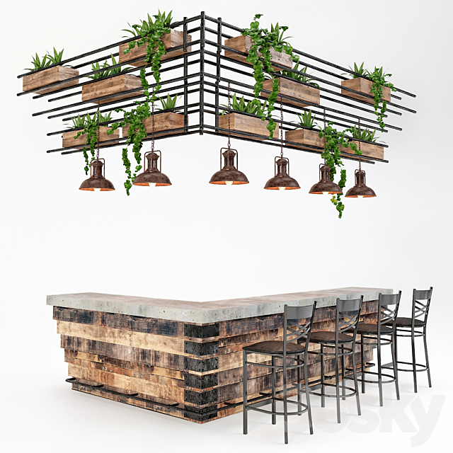 Loft Bar Collection 5 3DS Max Model - thumbnail 1