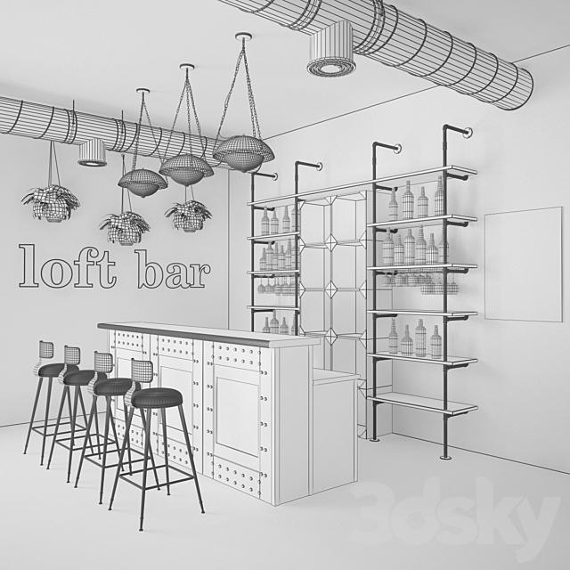 Loft Bar Collection 6 3DS Max Model - thumbnail 3