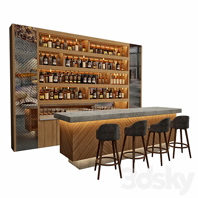 Luxury Bar Collection 2 3DS Max Model - thumbnail 2