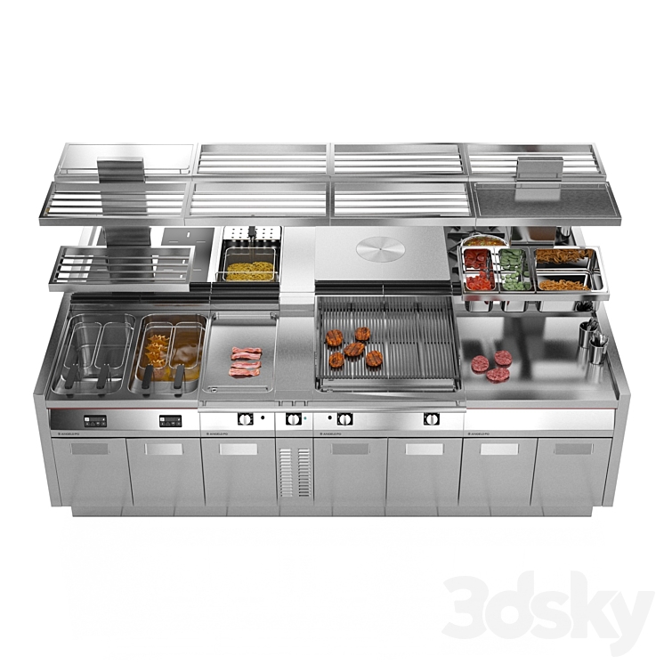 Modular Kitchen Angelo Po ICON9000 3DS Max - thumbnail 2