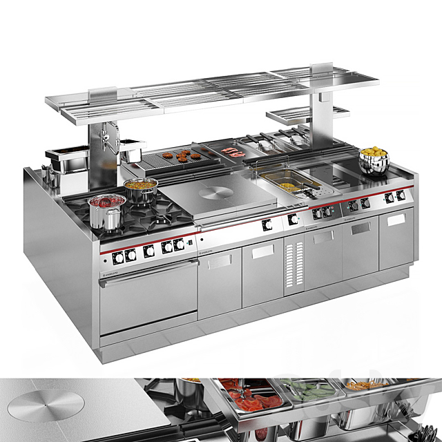 Modular Kitchen Angelo Po ICON9000 3DSMax File - thumbnail 1