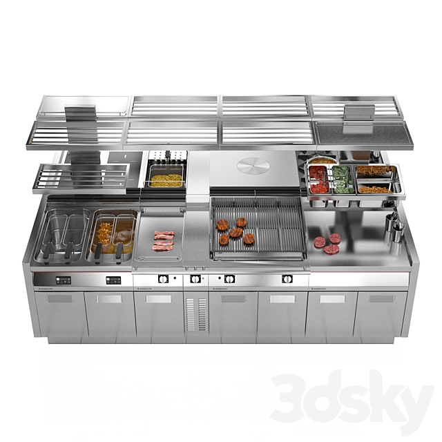 Modular Kitchen Angelo Po ICON9000 3DSMax File - thumbnail 2