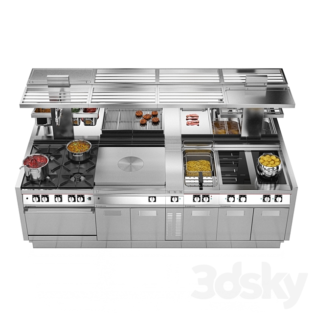 Modular Kitchen Angelo Po ICON9000 3DSMax File - thumbnail 3