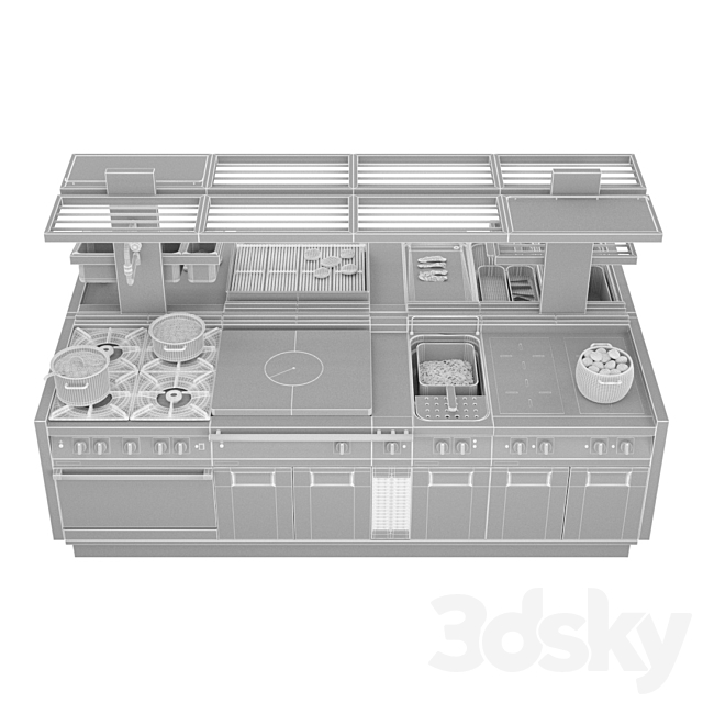 Modular Kitchen Angelo Po ICON9000 3DSMax File - thumbnail 5