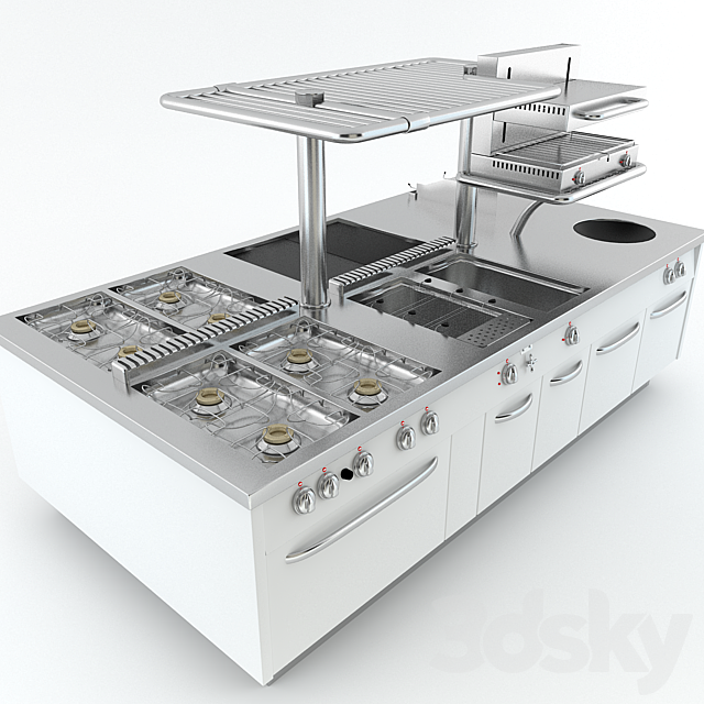 Modular Sensation cooking island 3DSMax File - thumbnail 1