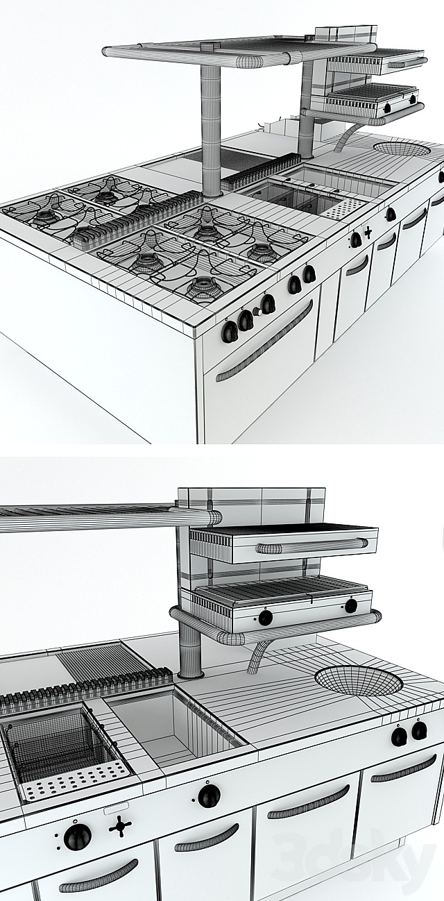 Modular Sensation cooking island 3DSMax File - thumbnail 3