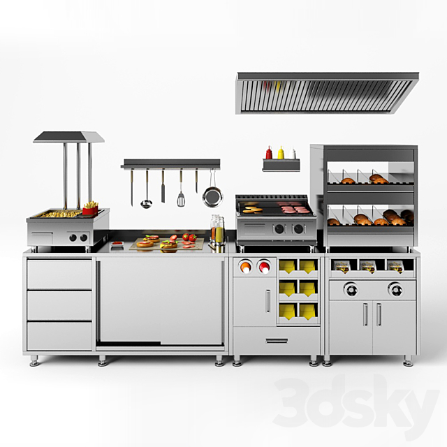 Orest equipment for fast food 3DS Max Model - thumbnail 2